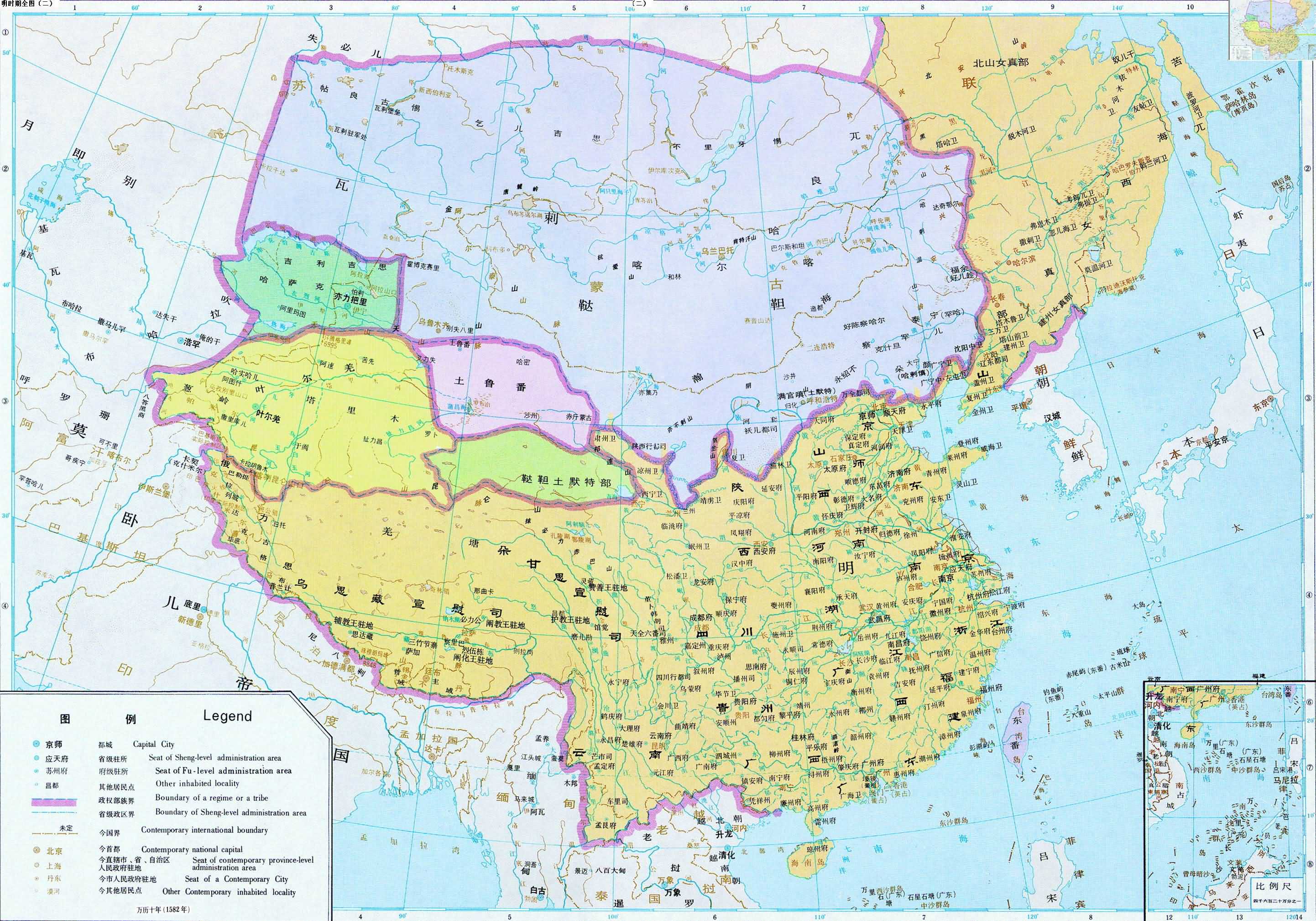 清朝时期历史地图全图（1908年）光绪三十四年地图-历史地图网